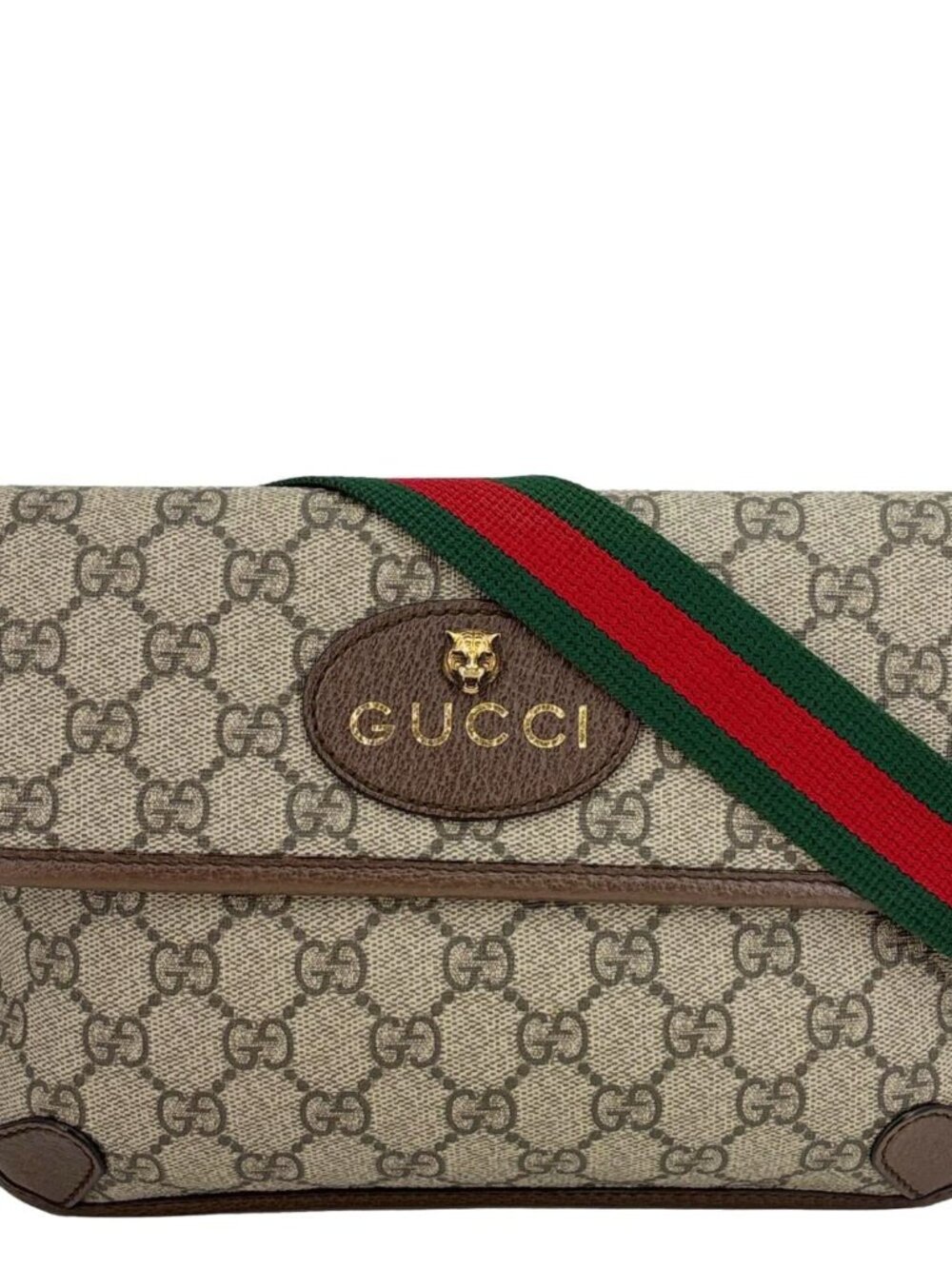 Gucci Neo Web Vintage GG Monogram Canvas Belt Bag Beige 493930